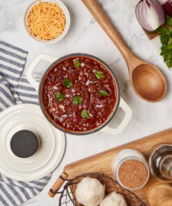 Alternative view of 1-Quart Enameled Cast Iron Dutch Oven, White