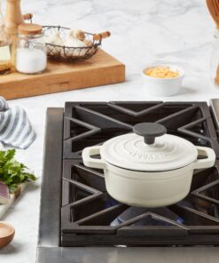 1-Quart Enameled Cast Iron Dutch Oven, White