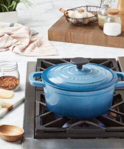 3-Quart Enameled Cast Iron Dutch Oven, Blue