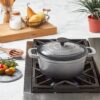 3-Quart Enameled Cast Iron Dutch Oven, Gray