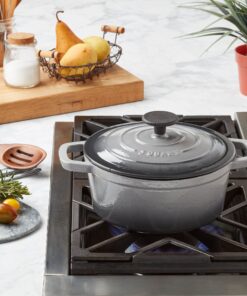 3-Quart Enameled Cast Iron Dutch Oven, Gray