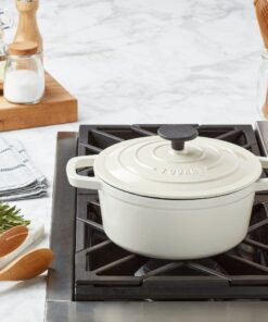 3-Quart Enameled Cast Iron Dutch Oven, White