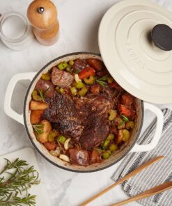 Alternative view of 3-Quart Enameled Cast Iron Dutch Oven, White