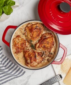 Alternative view of 3-Quart Enameled Cast Iron Dutch Oven, Red