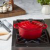1-Quart Enameled Cast Iron Dutch Oven, Red