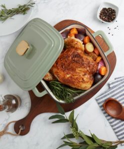 Alternative view of 4-Quart Enameled Cast Iron Square Dutch Ovens, Matcha Green