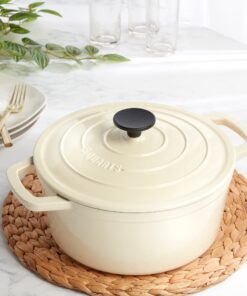 5-Quart Enameled Cast Iron Dutch Oven, White