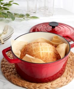 Alternative view of 5-Quart Enameled Cast Iron Dutch Oven, Red