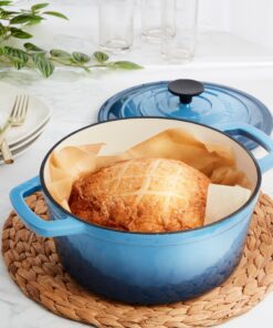 Alternative view of 5-Quart Enameled Cast Iron Dutch Oven, Blue