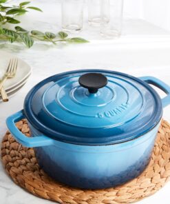 5-Quart Enameled Cast Iron Dutch Oven, Blue