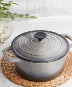 5-Quart Enameled Cast Iron Dutch Oven, Gray