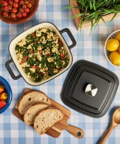 Alternative view of 4-Quart Enameled Cast Iron Square Dutch Ovens, Black